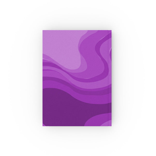 Wavey Purple Wavey 5.2" x 7.4" Hard Backed Journal with 128 blank pages
