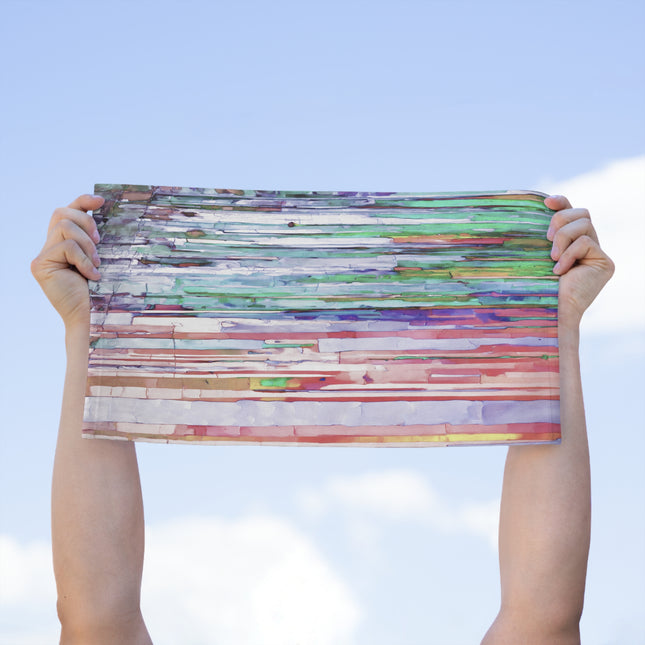 Striped Pastels Rally Towel, 11" x 18"
