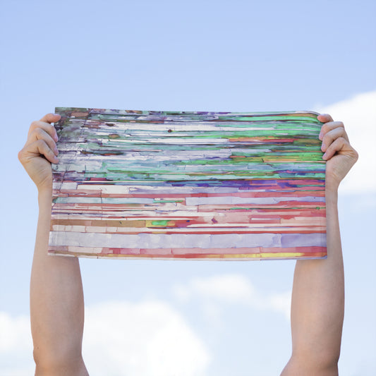 Striped Pastels Rally Towel, 11" x 18"