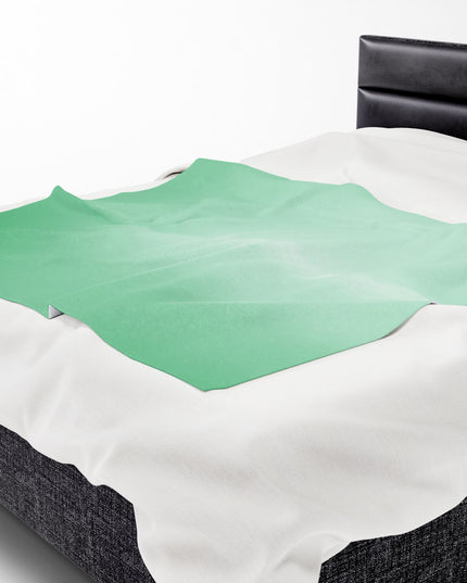 Mint Fade Velveteen Plush Blanket, 50" x 60"