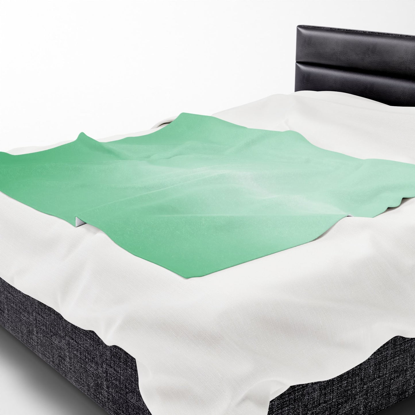 Mint Fade Velveteen Plush Blanket, 50" x 60"