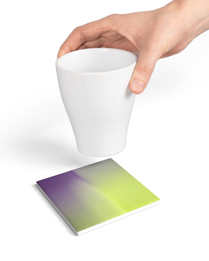 Purple Golden Fade 4" x 4" Square Ceramic Coaster