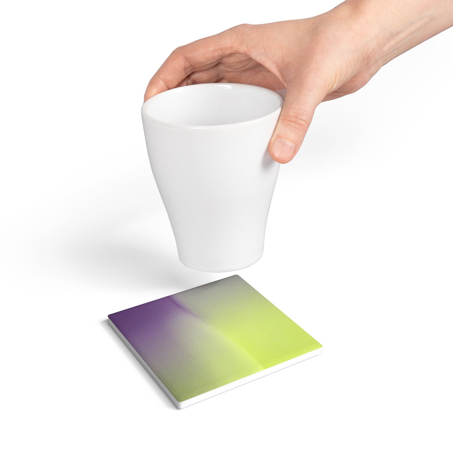 Purple Golden Fade 4" x 4" Square Ceramic Coaster