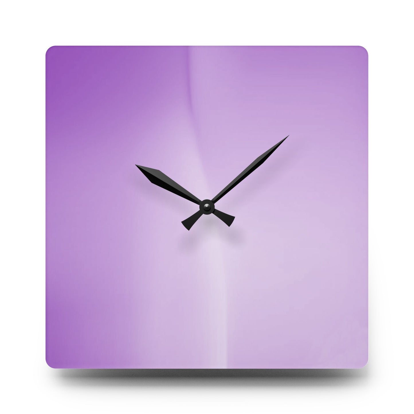 Soft Lavender Fade Acrylic Wall Clock, Round or Square, 10.75" x 10.75"