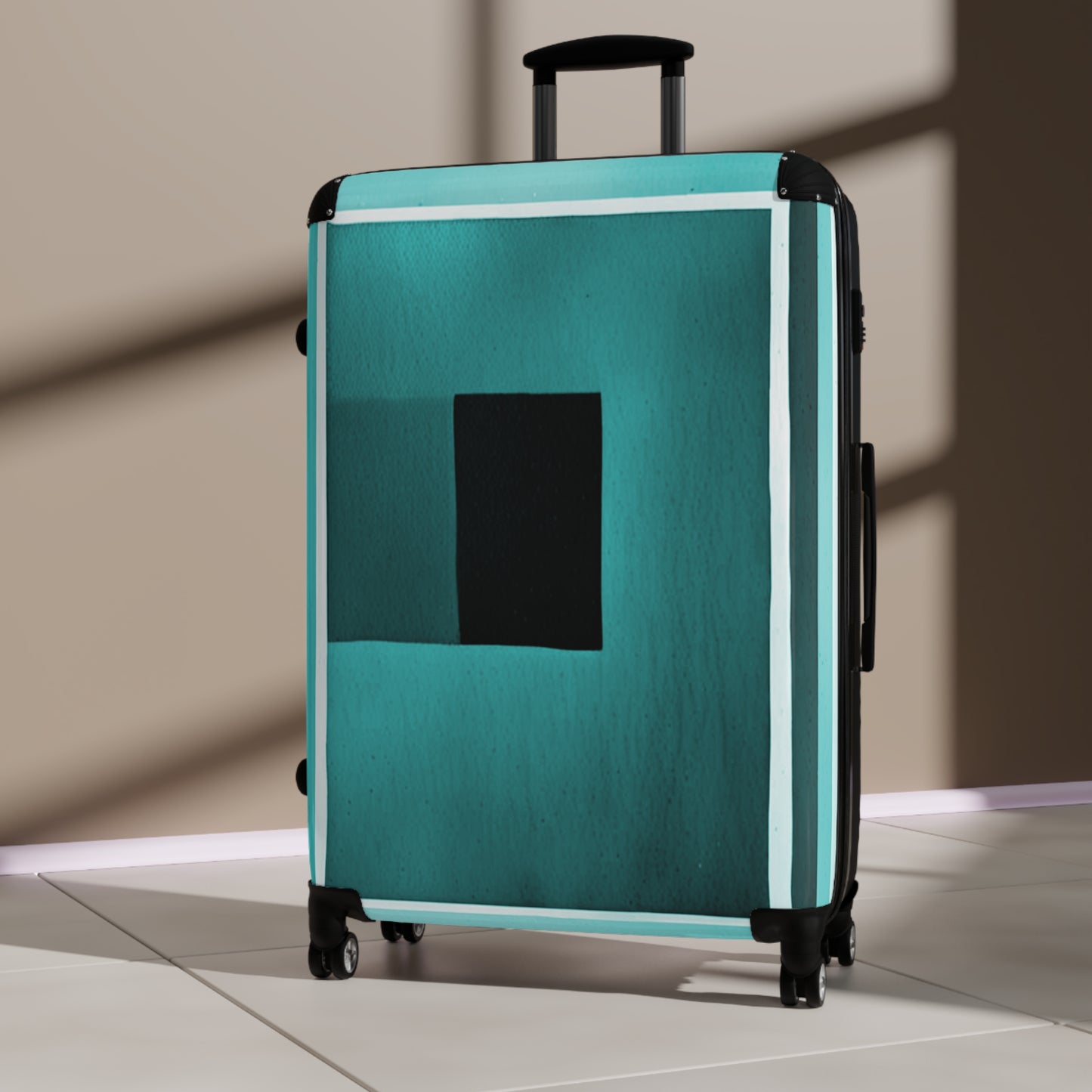 Tif Shadow Large Suitcase with built in lock, 4 double-wheels, telescopic handle, and ABS back hard-shell