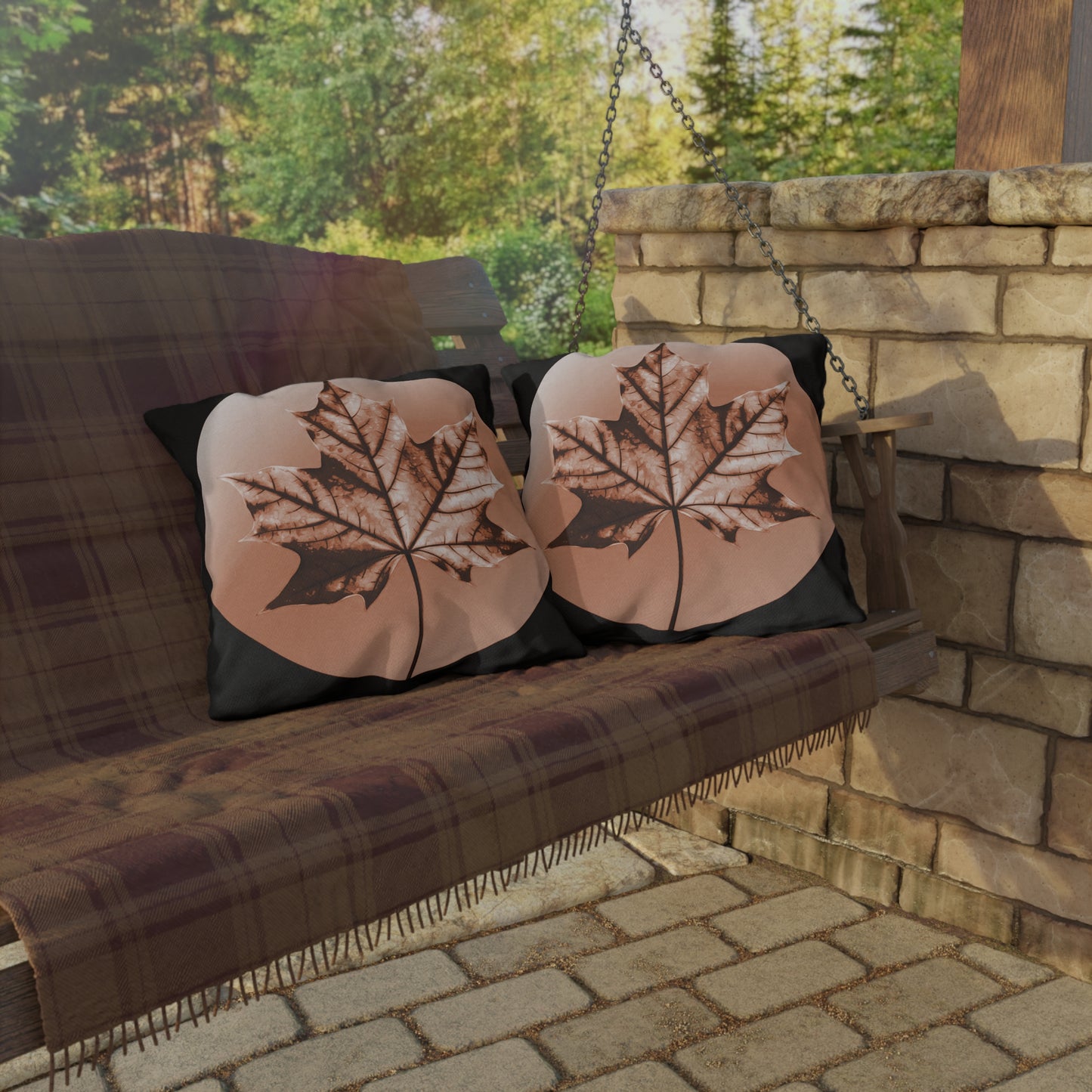Soft Maple Leaf 20" x 20" Outdoor Pillow