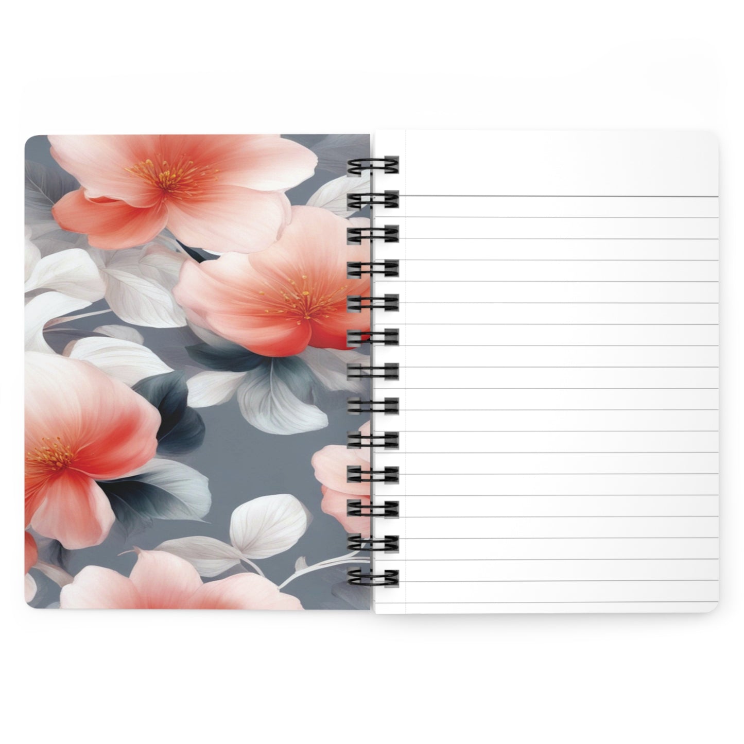 Red Blossom Floral Bunch Bound Journal, 5" x 7" 150 pages