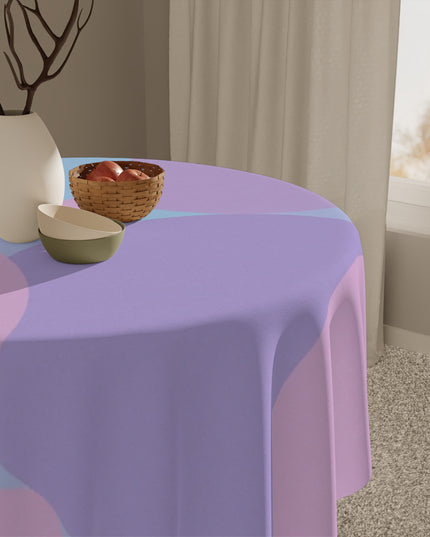 Pastel Purple and Mauve Patches Tablecloth, 55" x 55"