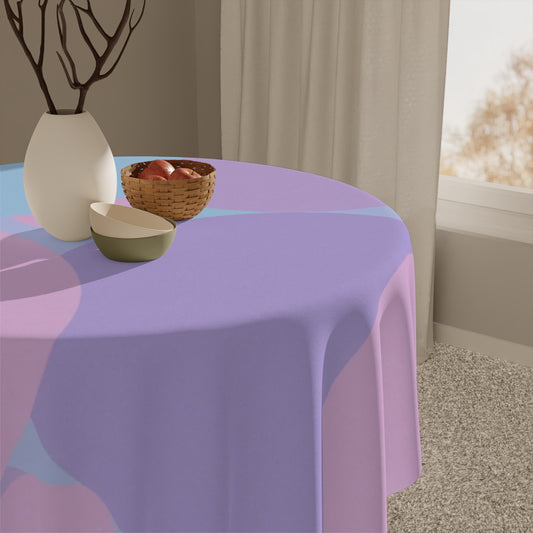Pastel Purple and Mauve Patches Tablecloth, 55" x 55"