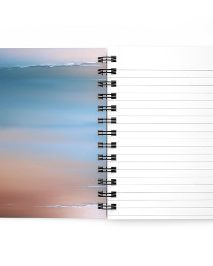 Blue Sea Peach Fog Spiral Bound Journal, 5" x 7" 150 pages