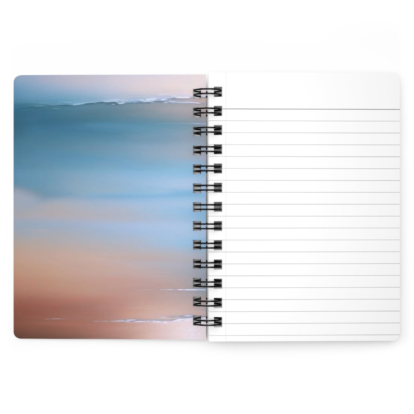 Blue Sea Peach Fog Spiral Bound Journal, 5" x 7" 150 pages