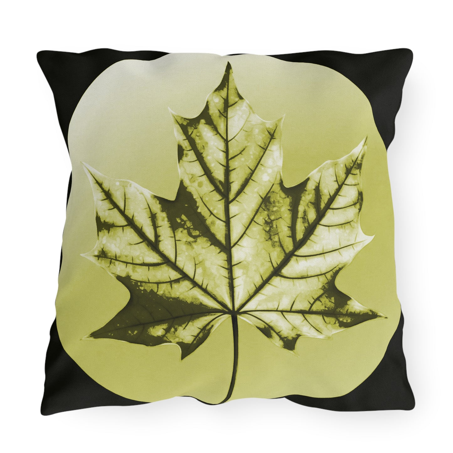 Lemongrass Maple Leaf 20" x 20" Outdoor Pillow