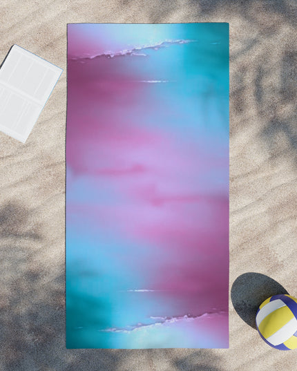 Wine Sea Blue Fog Beach Towel, 30" x 60"