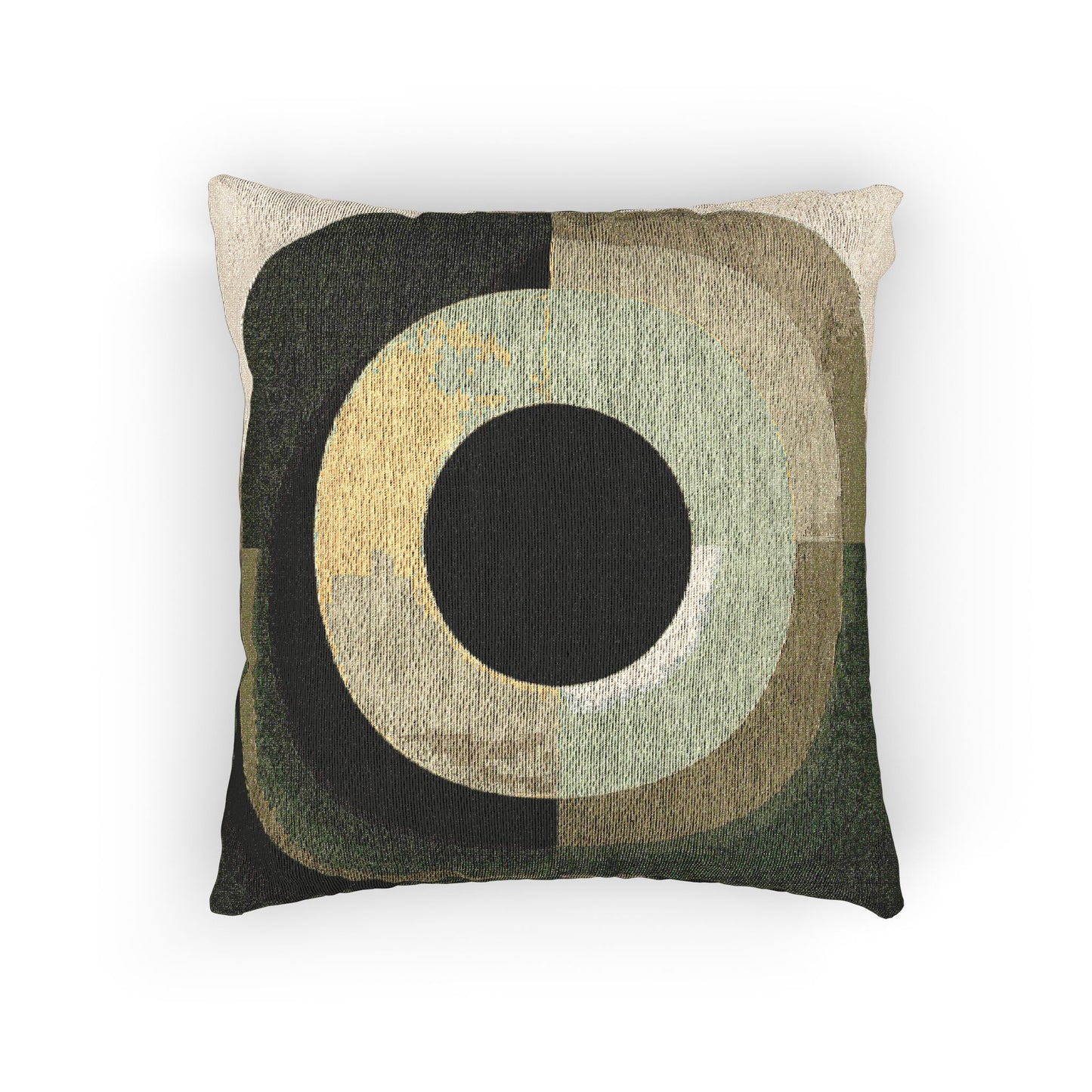 Lemongrass Eyepiece Woven Pillow, 17" x 18"