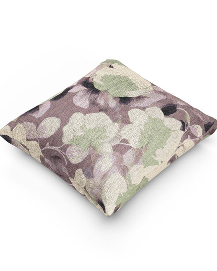 Lavender Yellow Florals Woven Pillow, 17" x 18"