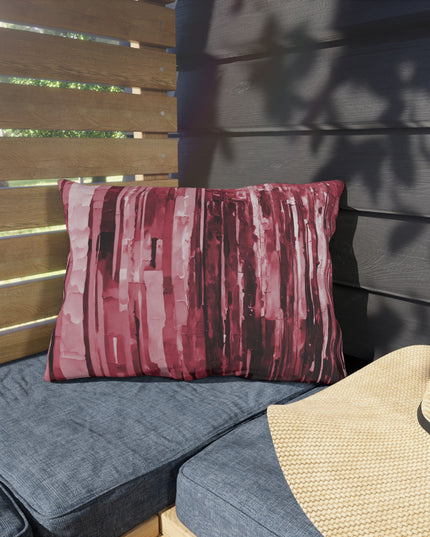 Striped Ruby 20" x 14" Outdoor Pillow
