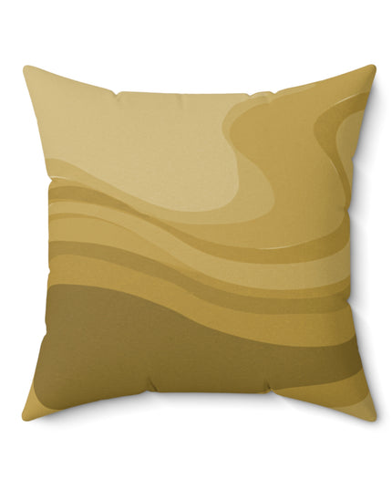 Brown Wavey 20" x 20" Faux Suede Square Pillow