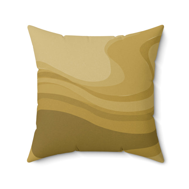 Brown Wavey 20" x 20" Faux Suede Square Pillow