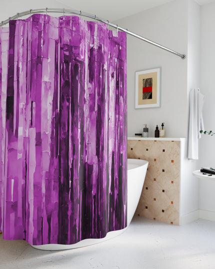 Striped Powder Lavender Shower Curtains, 71" x 74"