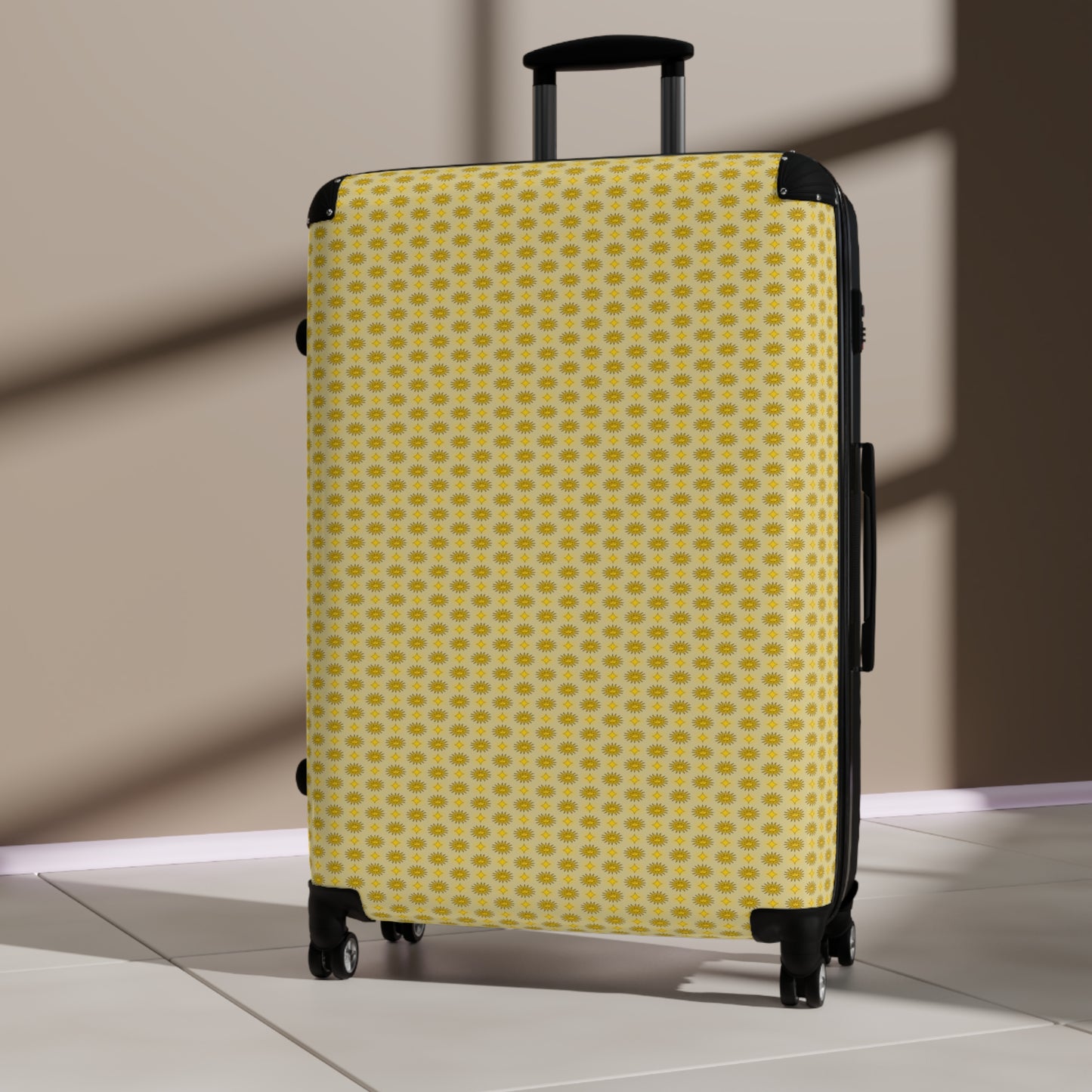 Lemongrass Star-crossed Bodies Large Suitcase with built in lock, 4 double-wheels, telescopic handle, and ABS back hard-shell