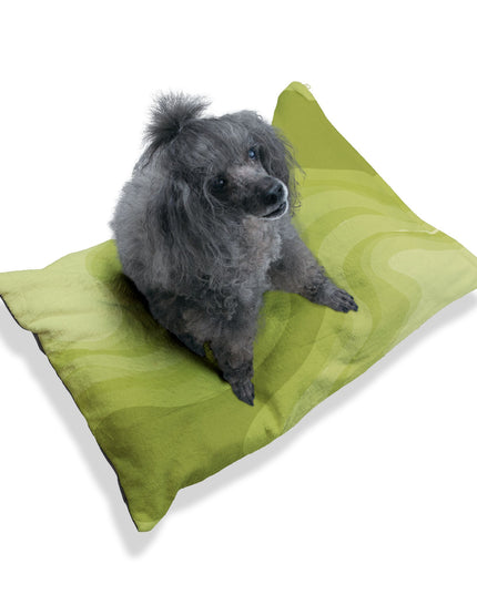 Lemon Wavey 28" × 18" Pet Bed