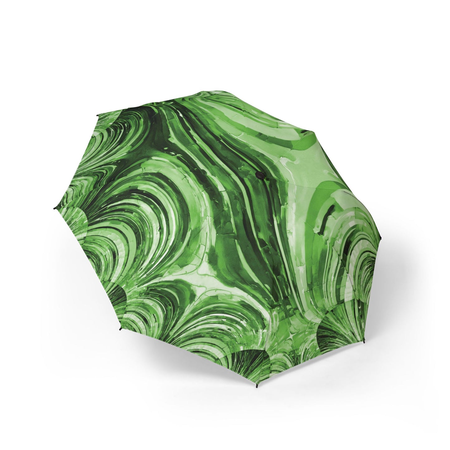 Uzi Spiral Mint Pastel Foldable Umbrella - Compact & Chic