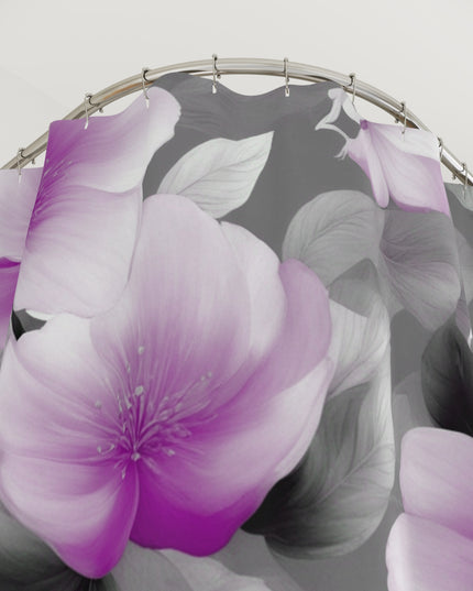 Purple Blossom Floral Bunch Shower Curtains, 71" x 74"