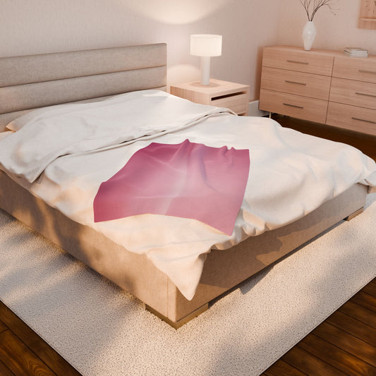 Pink Blush Fade Velveteen Plush Blanket, 30" x 40"