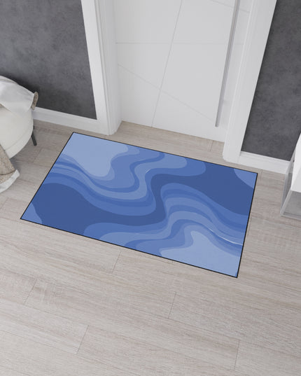 Deep Blue Wavey 36" x 60" Heavy Duty Floor Mat