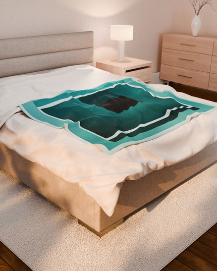 Tif Shadow Velveteen Plush Blanket, 50" x 60"