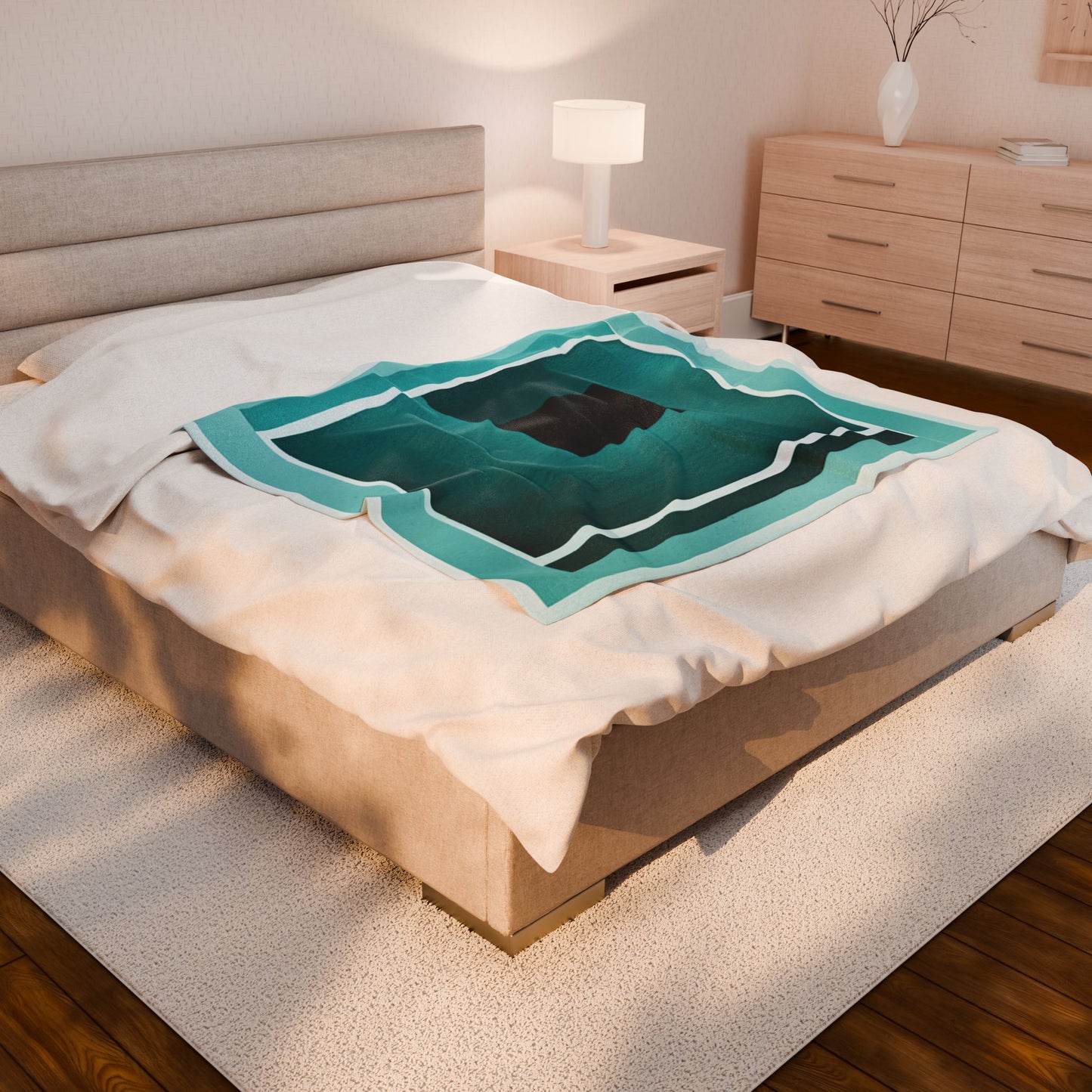Tif Shadow Velveteen Plush Blanket, 50" x 60"