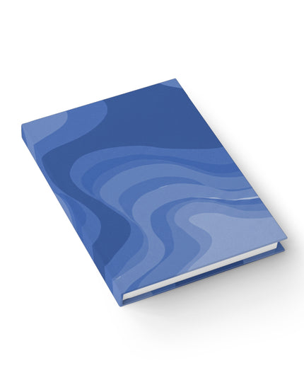 Deep Blue Wavey 5" x 7" Journal - 128 Ruled Line pages