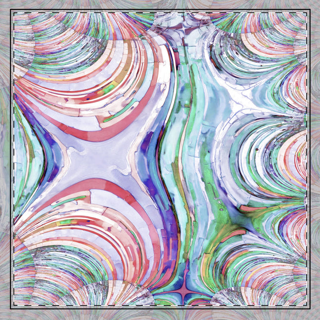 Uzi Spiral Pastels 22" x 22" Cotton Twill Napkin