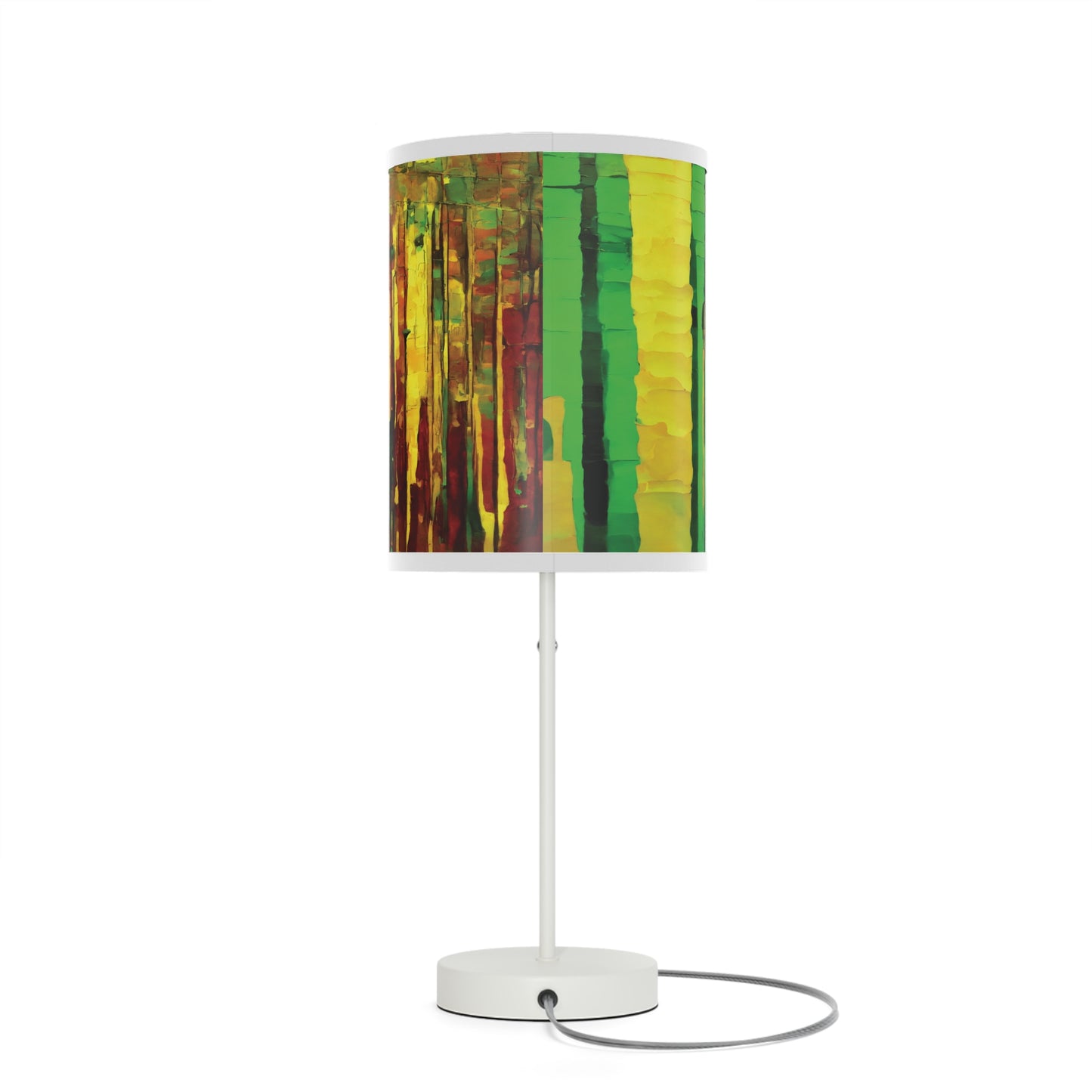 Striped Beta Table Lamp on a White or Silver Stand, US|CA plug