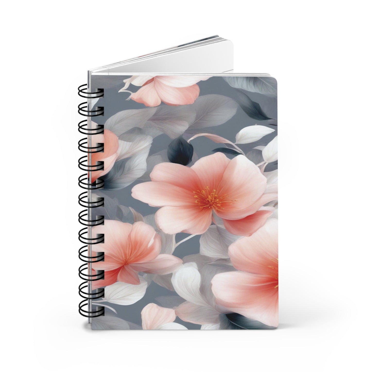 Red Blossom Floral Bunch Bound Journal, 5" x 7" 150 pages