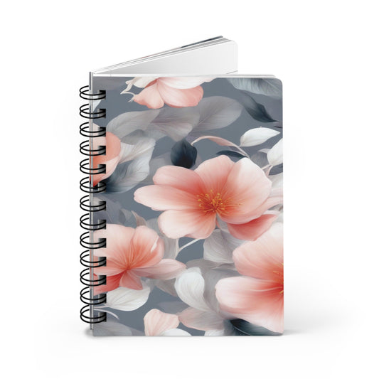 Red Blossom Floral Bunch Bound Journal, 5" x 7" 150 pages