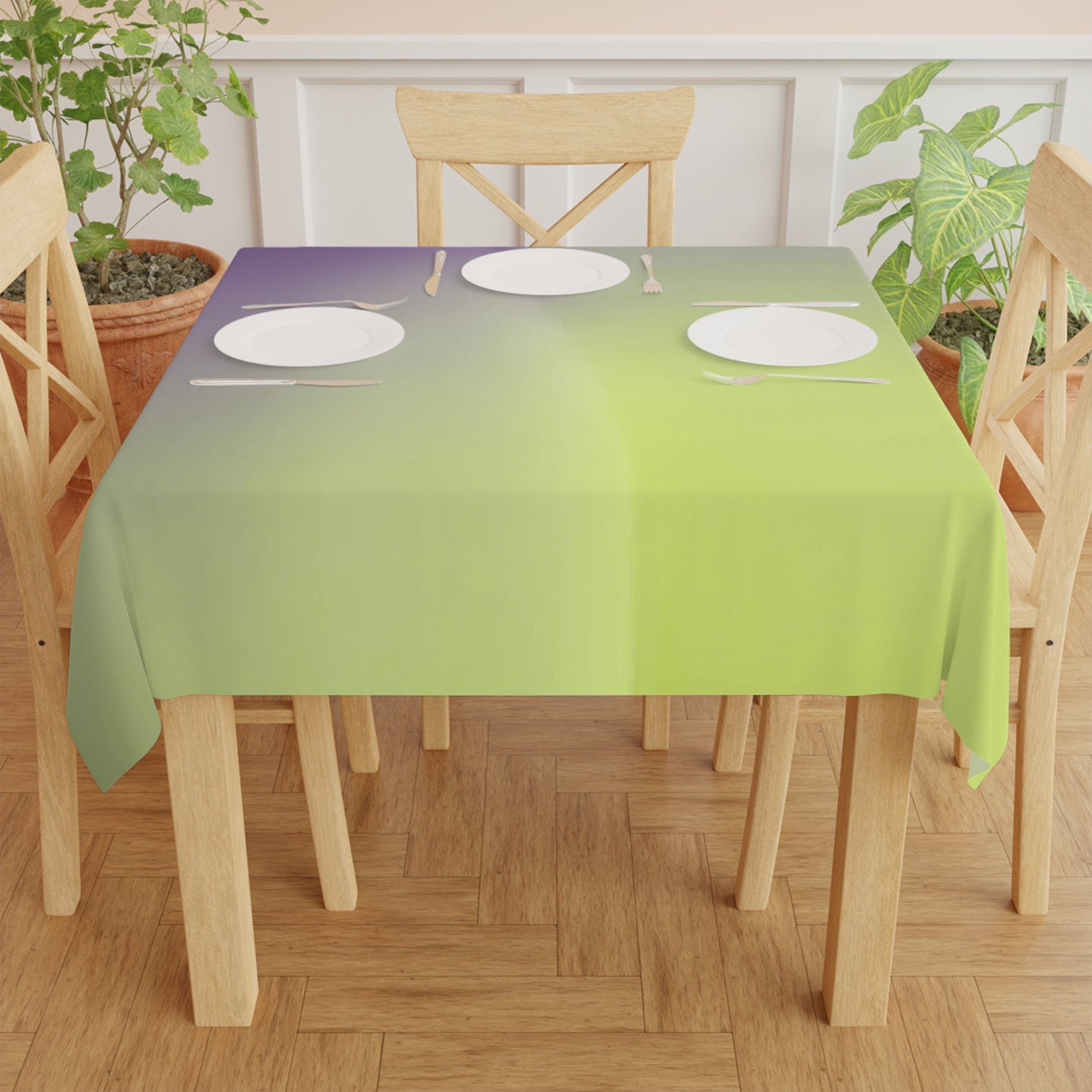 Purple Golden Fade Tablecloth, 55" x 55"