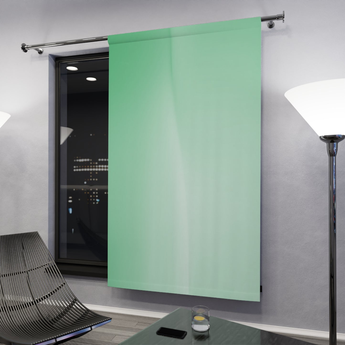 Mint Fade Window Curtain, 50" x  84", blackout
