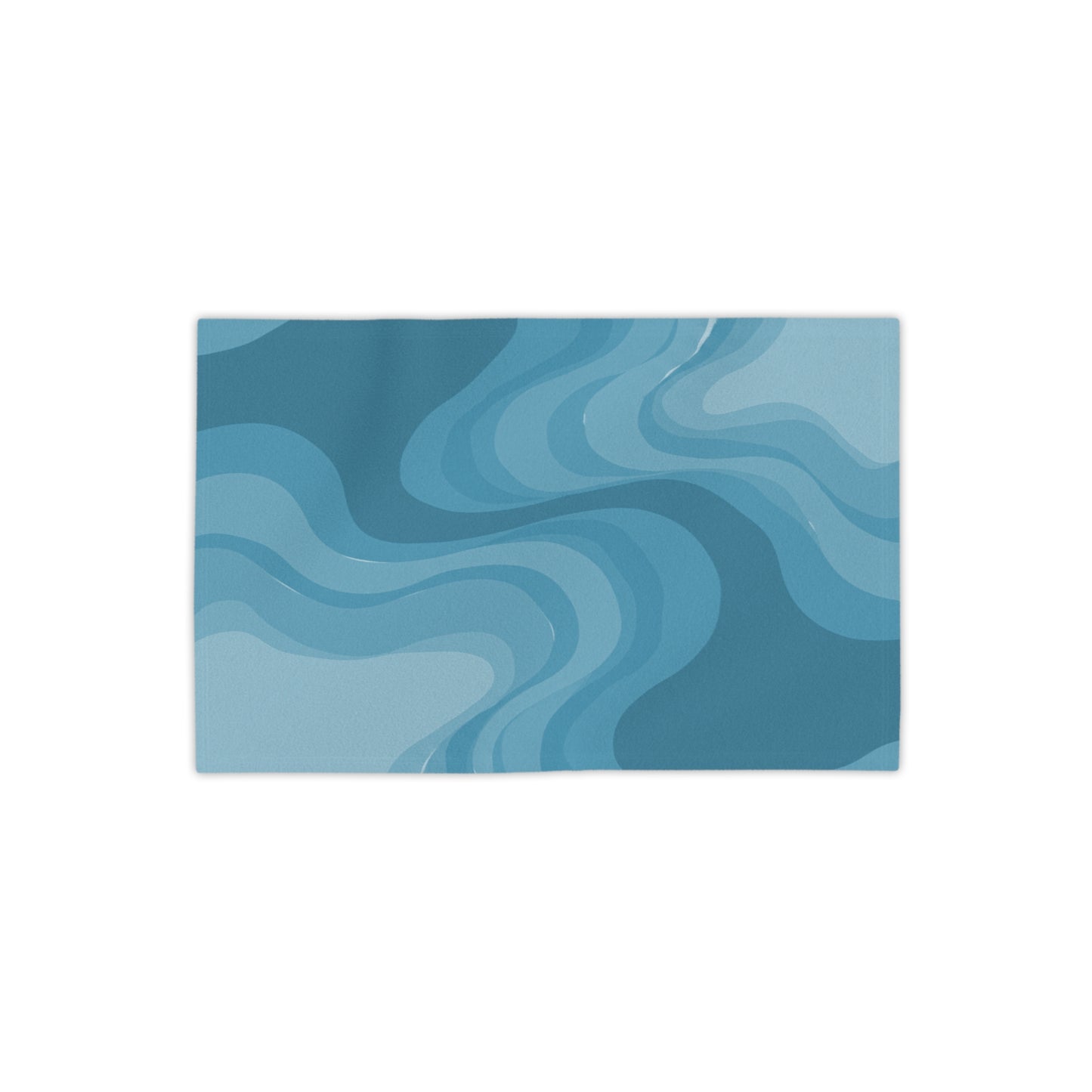 Sky Blue Wavey Beach Towel, 18" x 27"