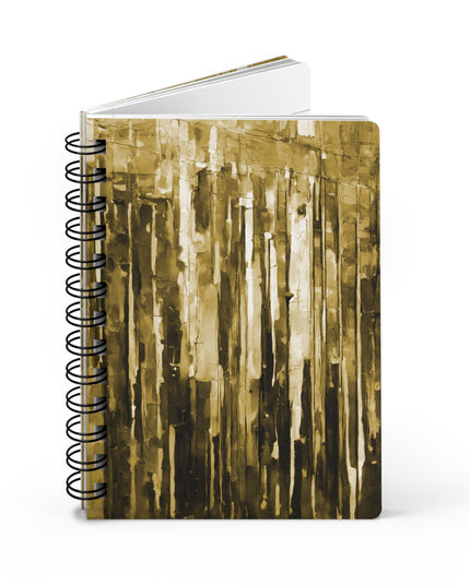Striped Light Brown Spiral Bound Journal, 5" x 7" 150 pages