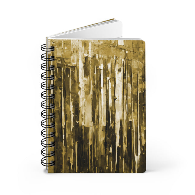 Striped Light Brown Spiral Bound Journal, 5" x 7" 150 pages