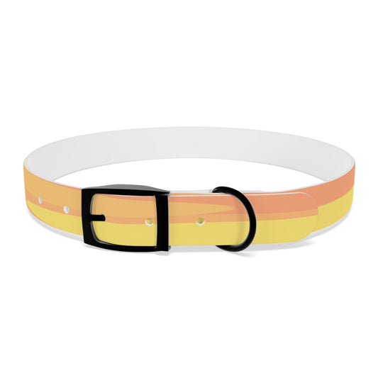 Pastel Bright Oranges Patches Extra Large Dog Collar