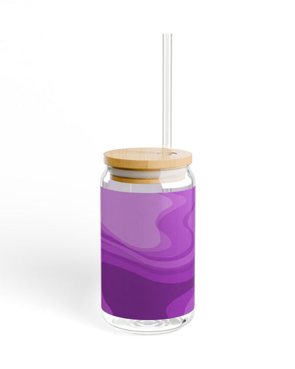 Wavey Purple Wavey Sipper Glass, 16oz