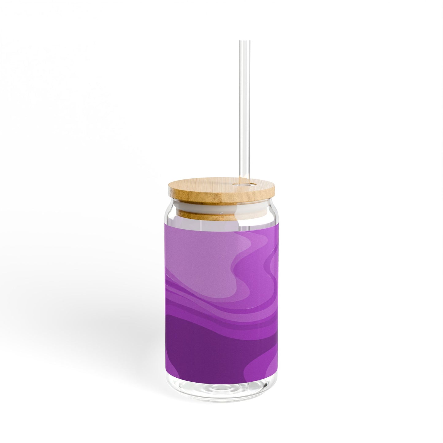 Wavey Purple Wavey Sipper Glass, 16oz