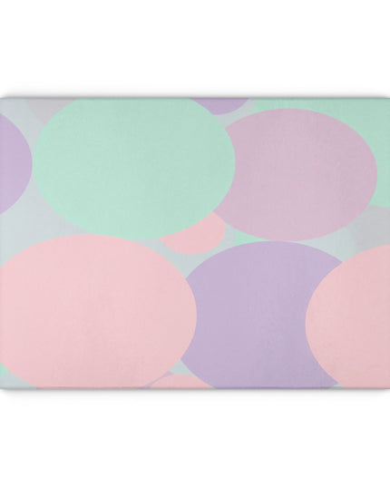 Pastel Peach and Soft Green Patches 11" x 15" Glass Cutting Board