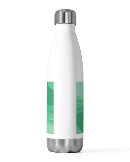 Mint Green Wavey 20oz Insulated Water Bottle