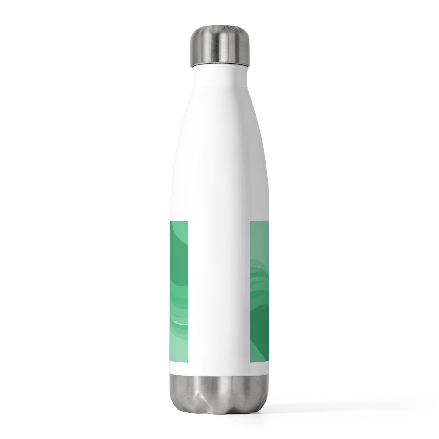 Mint Green Wavey 20oz Insulated Water Bottle