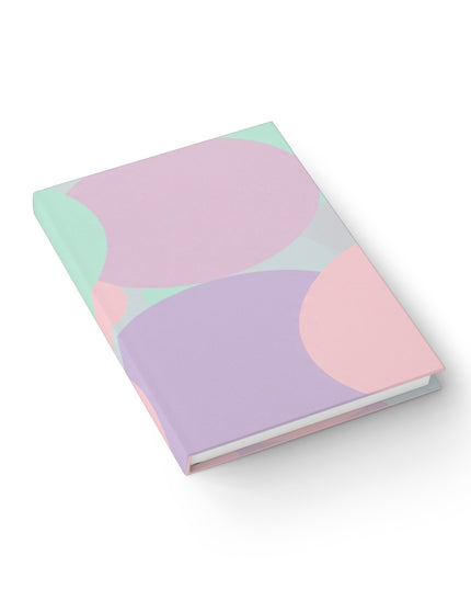 Pastel Peach and Soft Green Patches 5" x 7" Journal - 128 Blank pages