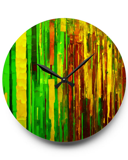 Striped Beta Acrylic Wall Clock, Round or Square, 10.75" x 10.75"