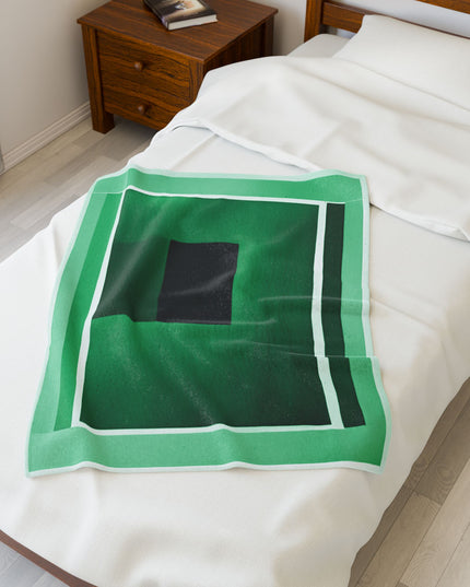 Mint Shadow Velveteen Plush Blanket, 30" x 40"